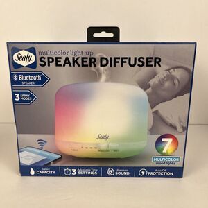 Sealy Speaker Diffuser Multicolor Light Up Bluetooth 3 Spray Modes Auto/Off